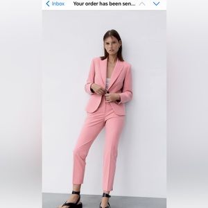 Zara Blush Pink Cropped Pantsuit